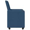 Dining Chairs with Casters 2 pcs Blue 57 x 66 x 94 cm Fabric