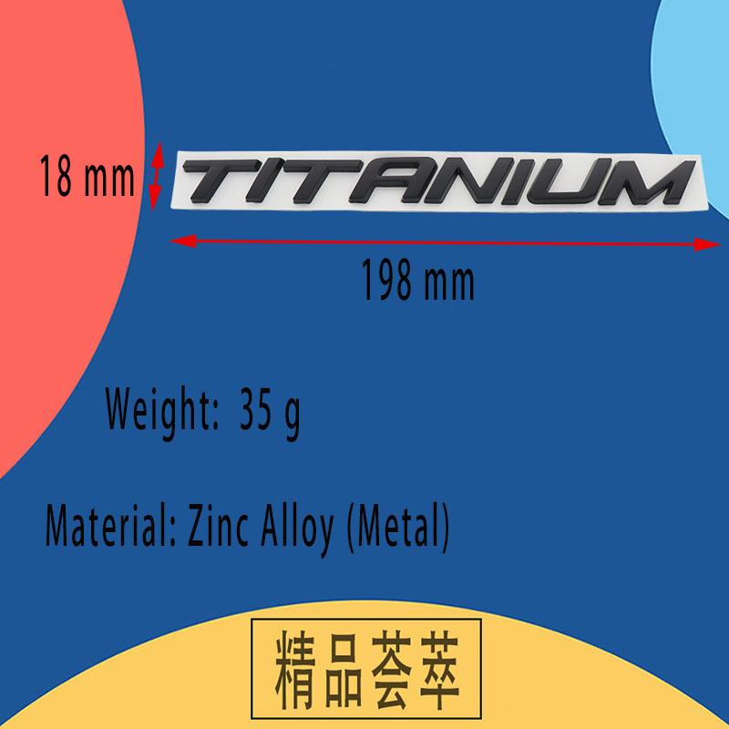 3D TITANIUM for Trunk Nameplate Decal Emblem Badge Sticker
