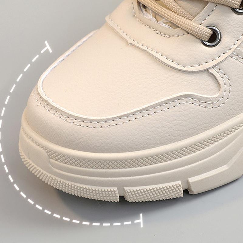 Sneakers Women Casual High Shoes Womens Winter Plush Lined Warm Shoes Thick Lace Up Sports Shoes