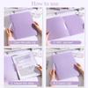 5Pcs Waterproof A4 File Folder Dustproof Paper Organizer Rotating Side Opening Folder  School Office