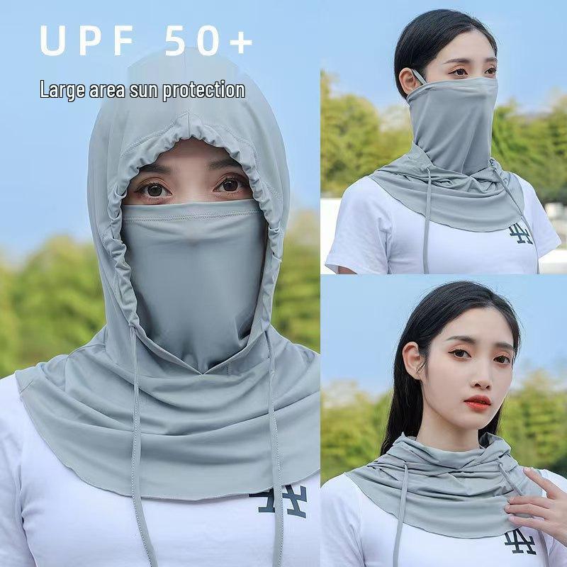 Summer Ice Silk UV-Protective Face & Neck Mask - Lightweight, Breathable, Cooling Full Coverage