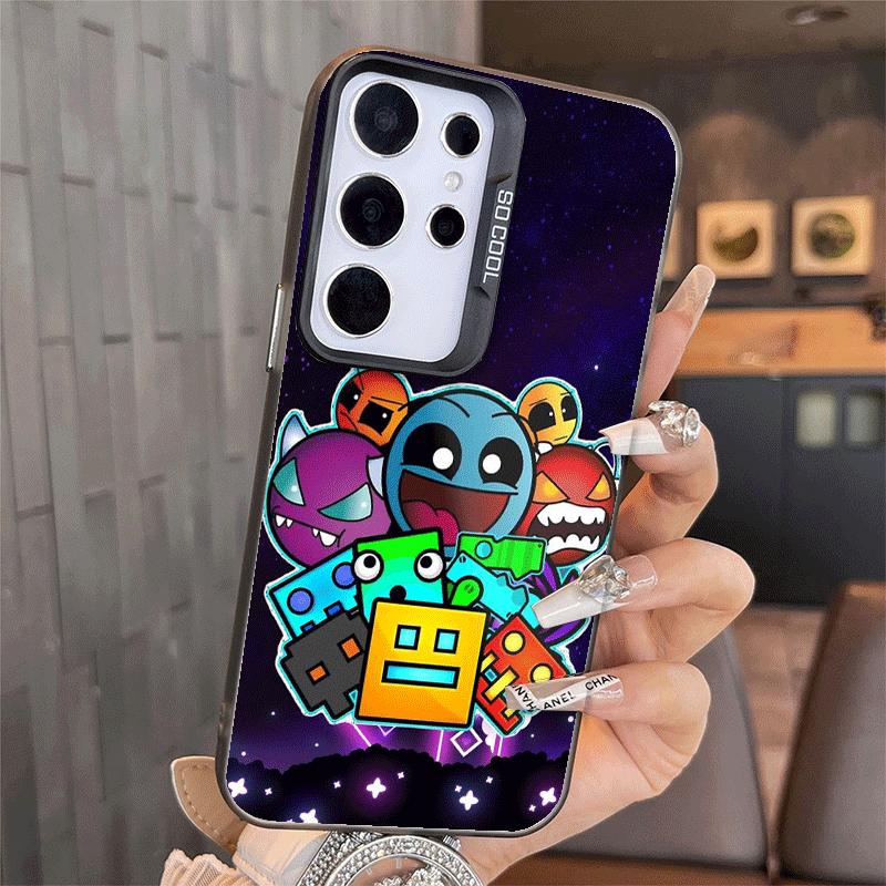 Geometry Dash Game Soft Phone Case for Samsung A17 A16 A15 A14 A13 A57 A56 A55 A54 A53 A37 A36 A35 A34 A33 A26 A25 A24 A23 A52
