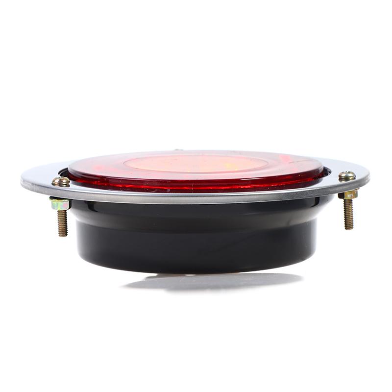 16 Led Car Round Amber Red Taillights Rear Stop Brake Running Reverse Lamp