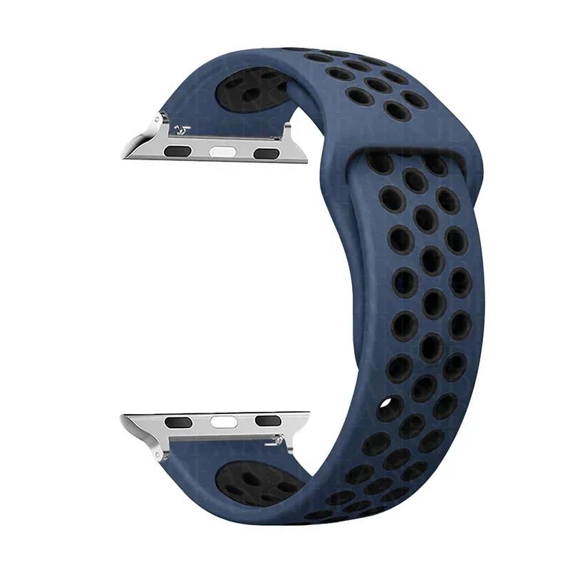 Sport Loop Strap für Apple Watch Band Ultra 2 49 mm 44 mm 40 mm 41 mm 45 mm 42 mm 38 mm Silikonarmband iWatch Serie 9-8-7 6 5 4 SE