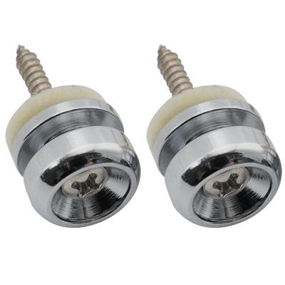 Musiclily Pro 14mm Strap Pin End Pin Steel for Electric Chrome of Guitar/Acoustic Guitar/Classical Guitar/Ukulele, (Set 2)
