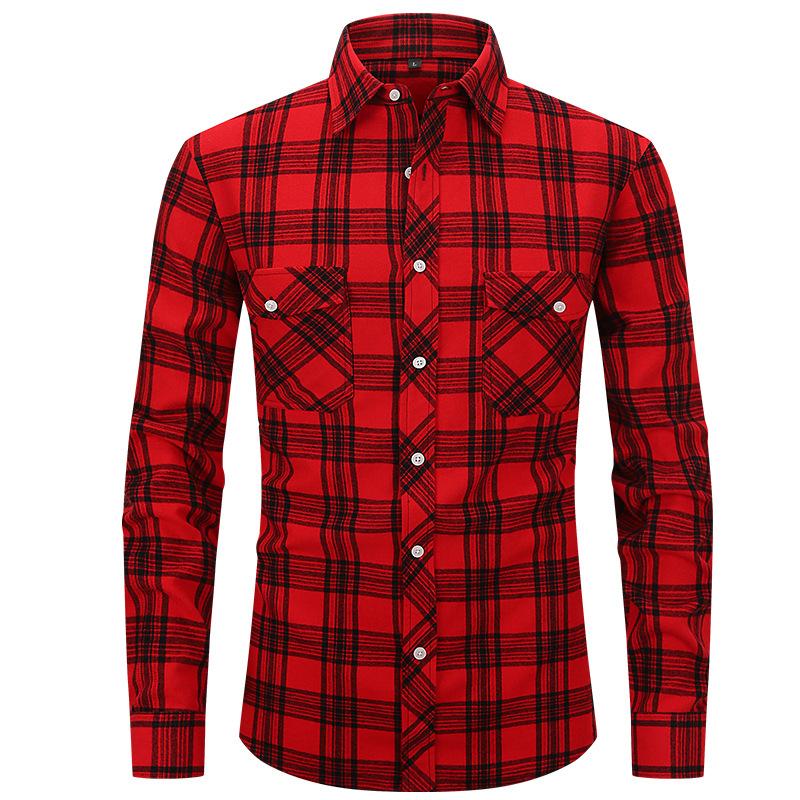 Cozy Up Men's Casual Plaid Flannel Long Sleeve Button Down Shirt