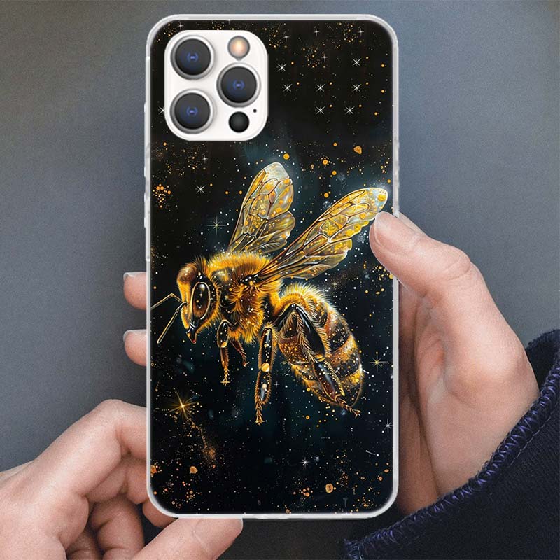 Bee Keeping Honey Animal Phone Case For iPhone 17 16 15 14 13 12 11 Pro Max Mini Plus Air 7 SE 8 Soft Silicone Print Shell Funda