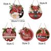 Hanging Santa Wreath Door Pendant Wood Front Door Pendant Christmas Wreaths Signs  For Front Door