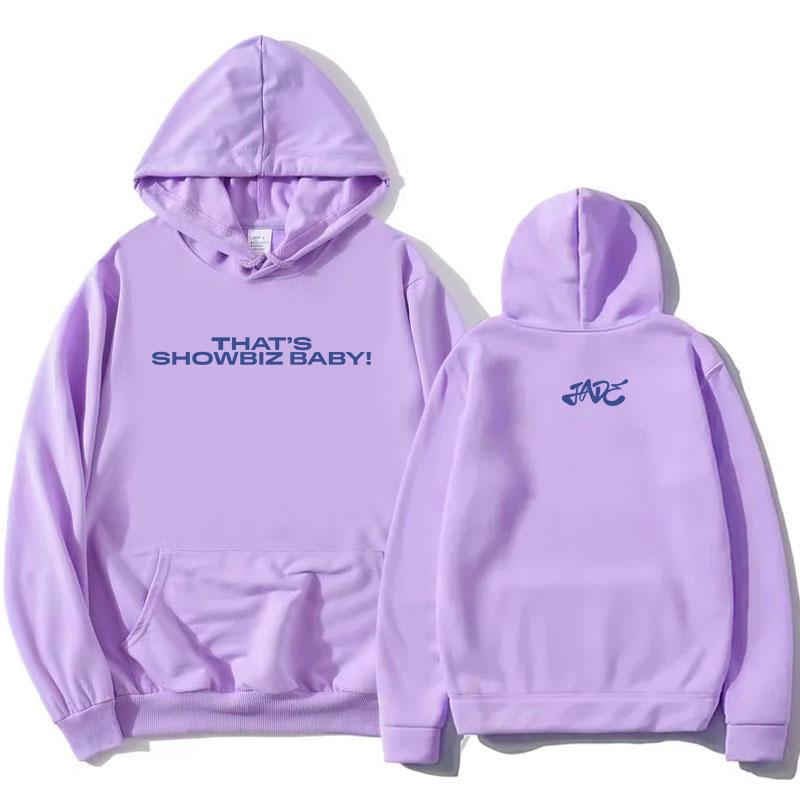 

Jade Plastic Box Hoodies THAT S SHOWBIZ BABY! Letter Printing Sweatshirts Winter Fleece Hooded Pullovers Streetwear Women XXXL