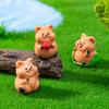 4Pcs Cute Miniature Quokka Statue Handcrafted Resins Desk Ornaments Perfect For Home Office Shelf Display Garden Decors