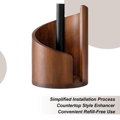 Paper Towel Holder Stand Wood Tissue Rack Paper Towel Roll Stand For Kitchen For Toilet Pantry Bathroom Desk Table Nursery