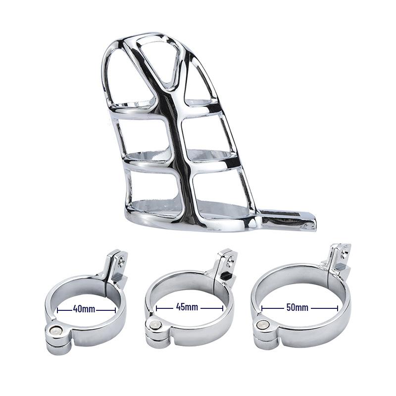 Adult Chastity Cage Lock for Men, Stainless Steel Anti-Infidelity Device, Couple Play Secure & Comfortable Male with Key