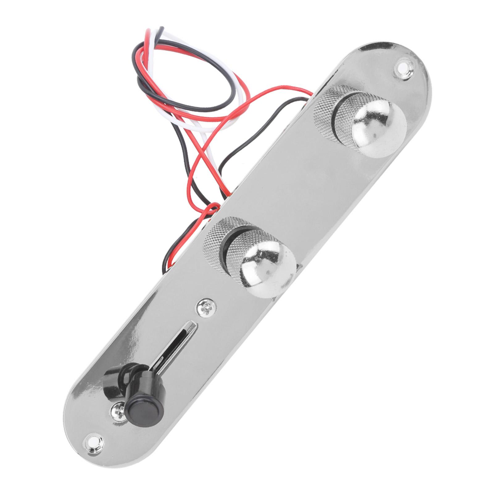 

Металлическая панель управления гитарой для TL Хромированная Предварительно распаянная Замена печатной платы Аксессуары серебряный