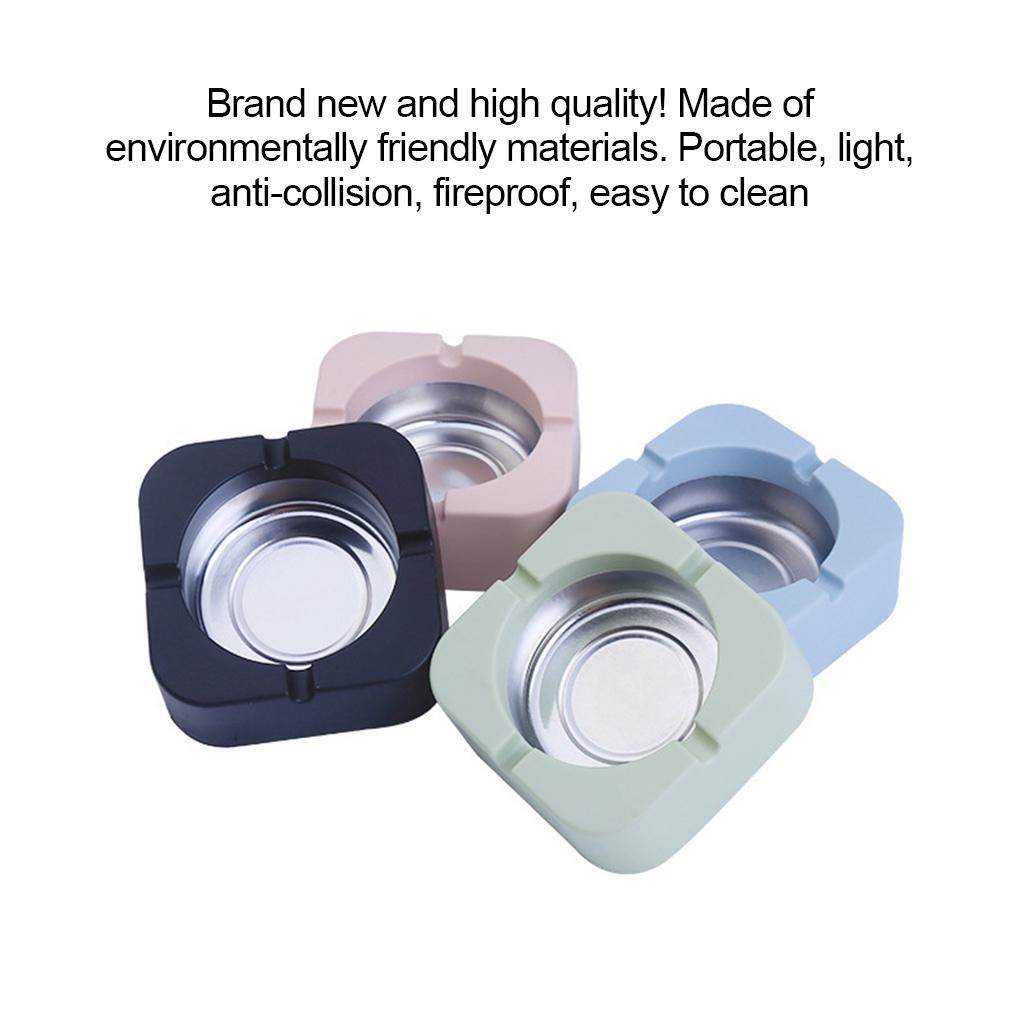 Fire-proof Portable Ash Holder Plastic Washable Plastic Washable Powder Powder Container for Home Office Car