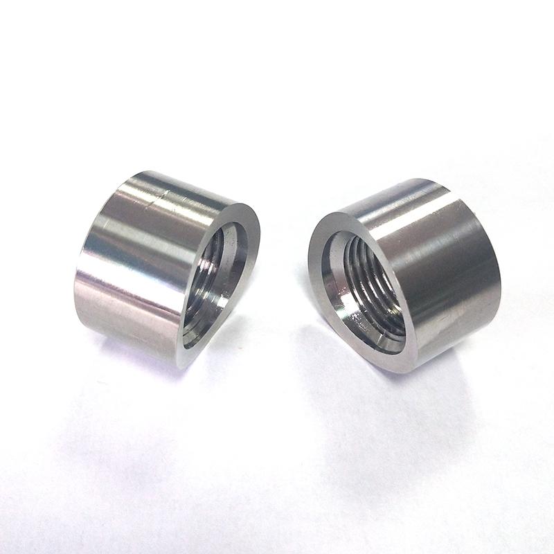 2pcs M18x1.5 02 Oxygen Sensor Base Gap Curve Notched Nut Weld Bung Bsae Round Nut