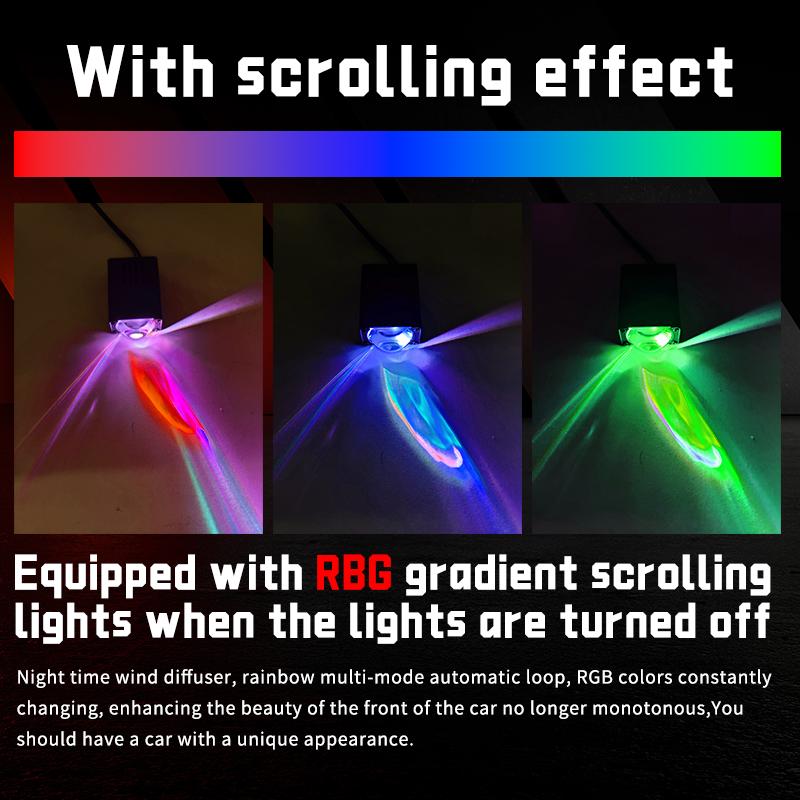 2PC Car Grile LED Light Pods Car Front Headlight 180W Motorcycle ATV UTV Projector Lens Car Fog Offroad 38000LM with Fan 10V-36V