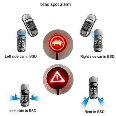 2 Stück Fahrzeug Auto Toter Winkel Erkennungssystem bsd Warnlicht Alarm Sicheres Fahren Auto Alarm Sensor Abstandsassistent 12V/5V