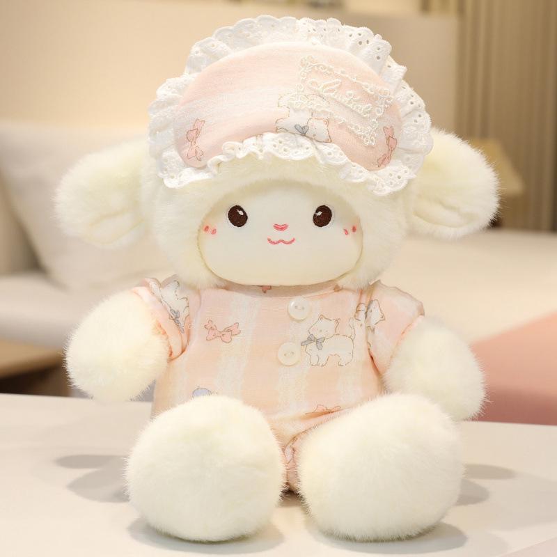 Плюшевая кукла-пижама «Милый сопливый медведь и ягненок» для детей Small 35cm (0.25kg)