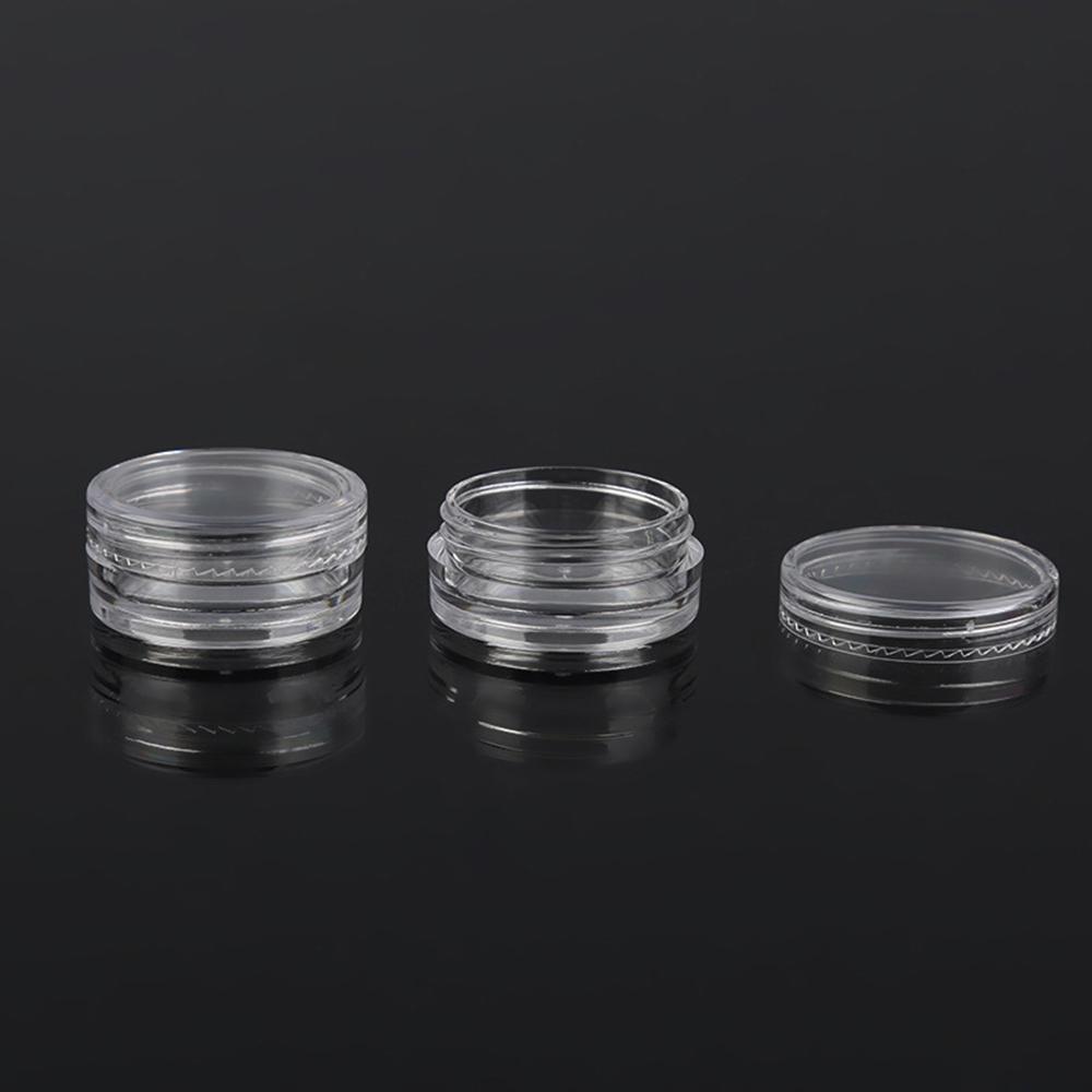 50PCS Transparent Sealed Circular Plastic Small Box Jewelry Packaging Accessory Storage Nail Art Storage Box for Organizing