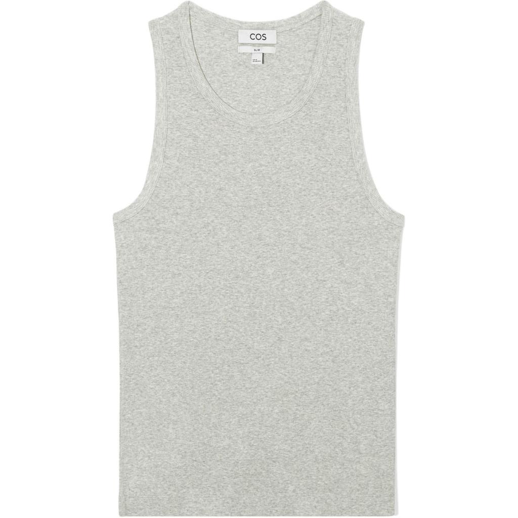 COS Tank Tops Men's Gray Moderate Straight Fit 1150895004