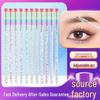50-Pack Crystal Rainbow Eyelash & Eyebrow Brushes - Disposable Nylon Wand Comb