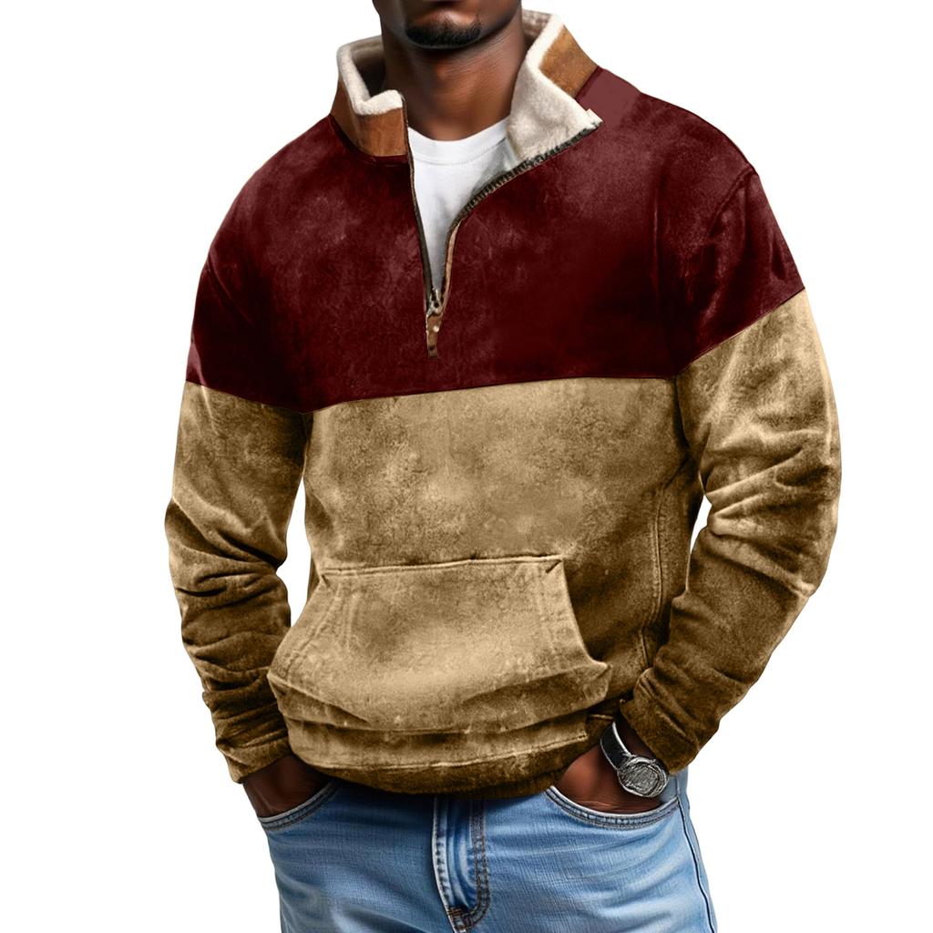 Men's Hoodie Loose Long Sleeves Round Neck