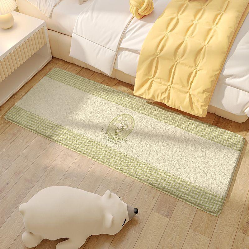Ins Wind Imitation Cashmere Carpet Bedroom Bed Blanket Children's Room Long Foot Mat Can Sleep and Sit Cushion Non-slip Floor Mat