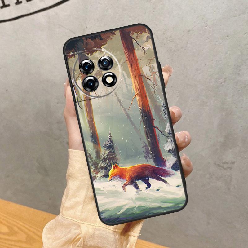 Cute Animal Fox Case For OnePlus 8 9 10 Pro 15 13 12 11 13T 13R 12R 10T 8T Nord CE 5 2 3 4 Lite N20 N30 Cover