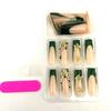 24 pcs/set Press on Nails Long Red Star Nail Girls Sexy Nail DIY Bridal Tip Daily Reusable Sexy Fake Nails Art For Women Decoration