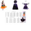Enchanting Children Halloween Cosplay Witch Costume For Baby Girls With Bow Decoration