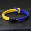 Noter Farbblock Ukrainisches Armband Herren Damen Gelb Blau Seilarmband Konzentrischer Knoten Paar Armband Liebhaber Geschenk Kordelkette