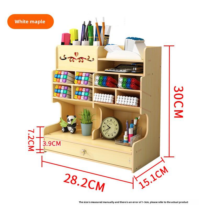 Nordischer Kreativer Holz-Stifthalter: Desktop-Organizer mit großer Kapazität und mehreren Fächern