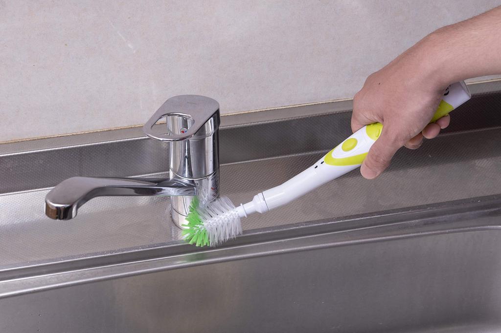 Sonic Scrubber Electric Kitchen Brush Trial for Drains Included Pcs Set (with Battery) SKB-JP