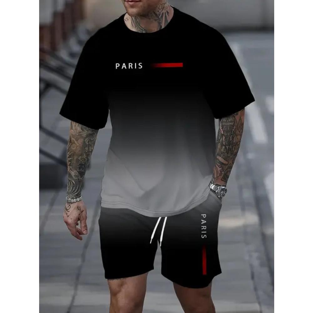Casual Loose Sports Suit Fashionable Men's Versatile Short-sleeved Shorts Breathable Suit Comfortable Unisex Sports Clothing