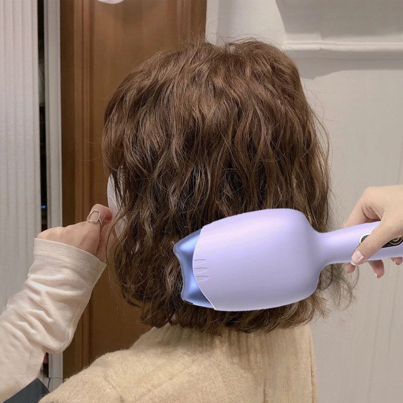 32mm Long Lasting Hair-Styling Big Wave Perm Egg Roll Head Purple