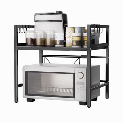 Range Microwave Width Can Be Hung with 6 2 Height Kitchen Storage Range Toaster Seasoning Space Load Capacity 30kg Rack, Stand, 40~60cm, Telescoping,