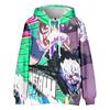DAN DA DAN Anime Hoodie Tie Dye Hoodie Streetwear Cartoon Printed Hooded Sweatshirt Men Women Cosplay Sports Pullovers