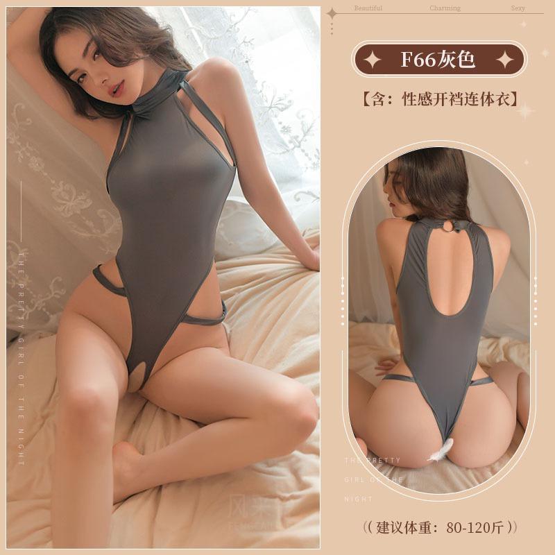 Style bell three-point sexy underwear uniform temptation onesie open crotch free bikini sexy suit 6