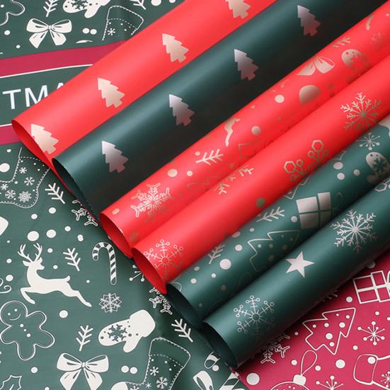 Yousheng 20 Sheets Christmas Wrapping Paper 22" x 22" Holiday Gift Wrap with Christmas Tree Snowflake Pattern for Party DIY Crafts Presents