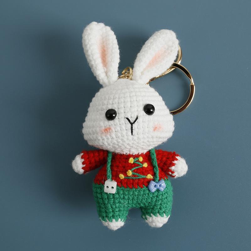Crochet Animal Key Ring Cute Handwoven Pendant Creative Mini Knitted Animal Keychain Friends Gift