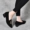 Low Heel Elegant Rhinestone Pointed Toe Spring and Autumn Shoes for Women 2025 Trend Stylish With Discount Young 39 Woman Pumps