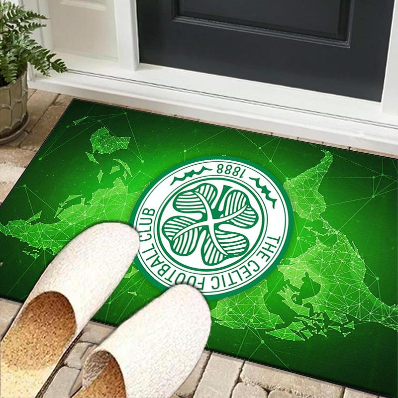 Celtic Football Club Crest Office Rug Chair Mat, Game Carpet, Suitable for Front Door, Bedroom, Living Room, Desk, Holiday Gift