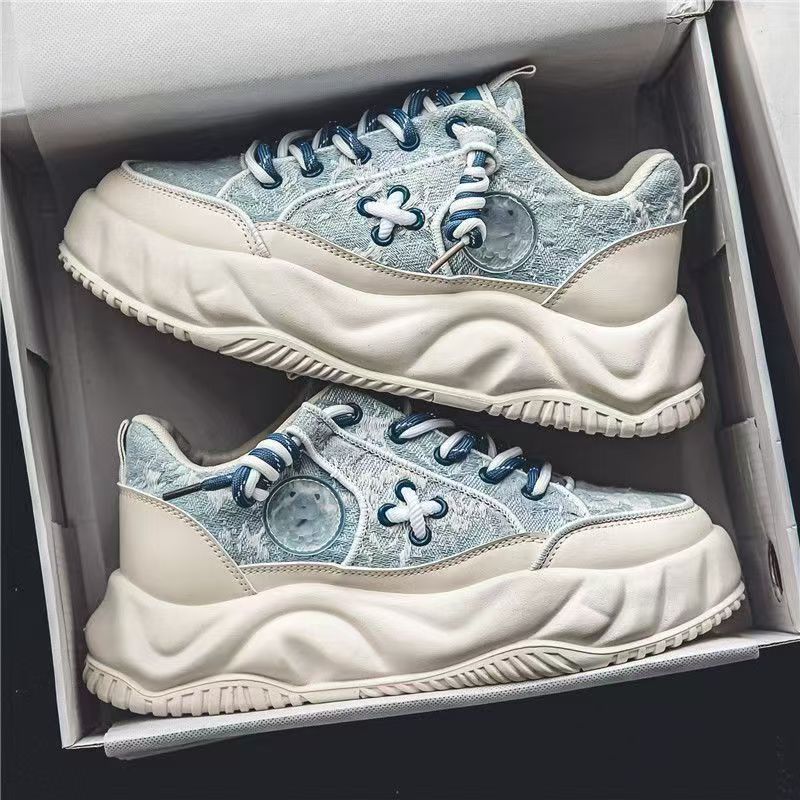 Fashion Men's Sneakers Summer New Breathable Comfortable Casual Shoes mens Non-slip inner Height increase Casual Sports trendy Shoes men