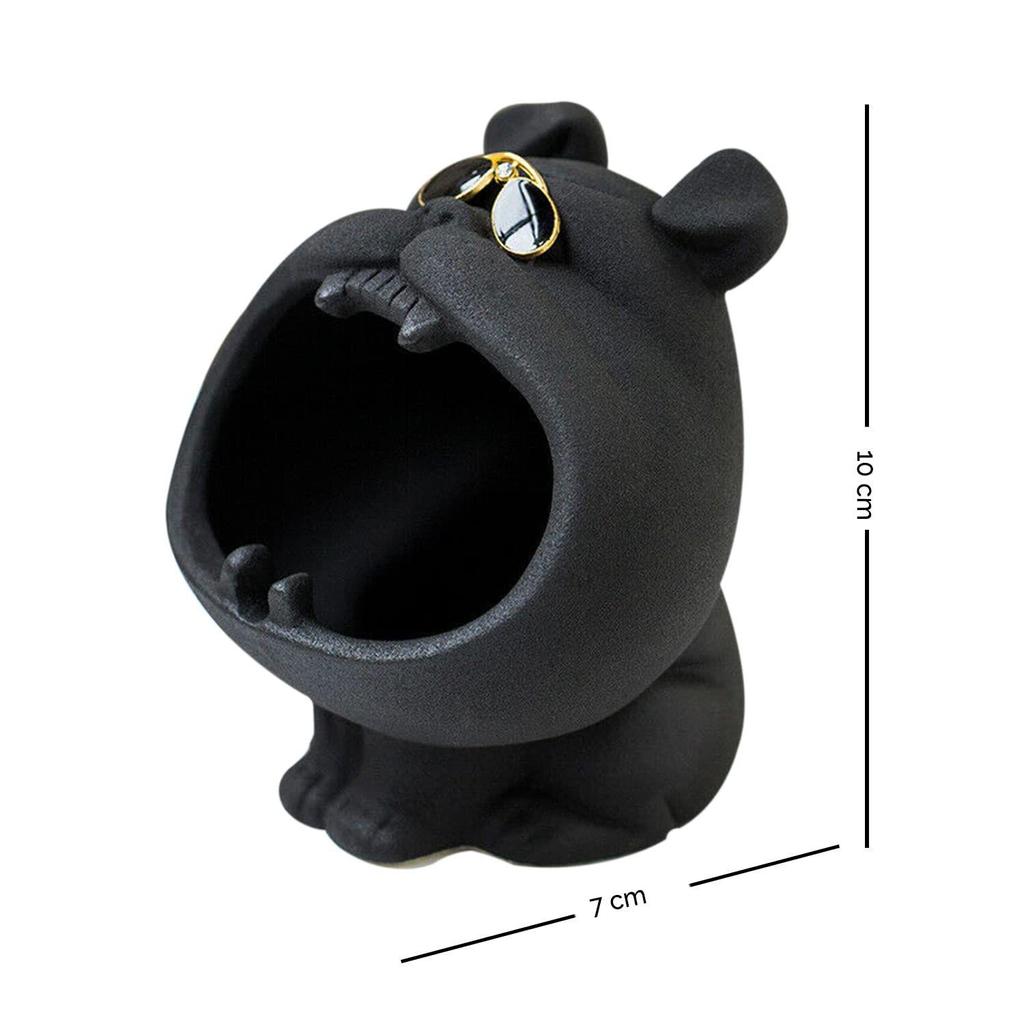 Resin Dog Shaped Home Decor | Cute and Stylish Design - (Pack of 1, Black)