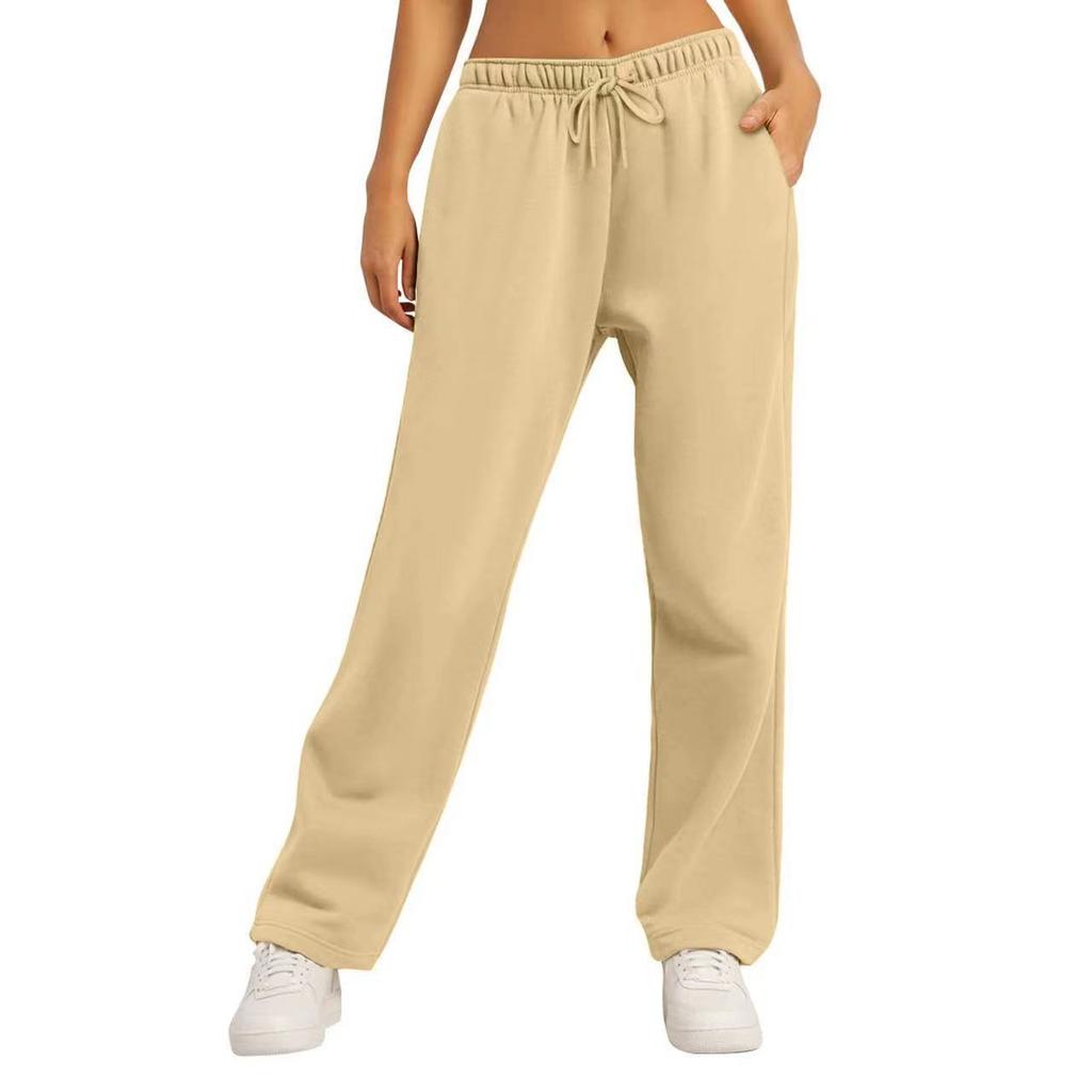 Damen Casual Fleece Winter Jogginghose mit elastischem Bund