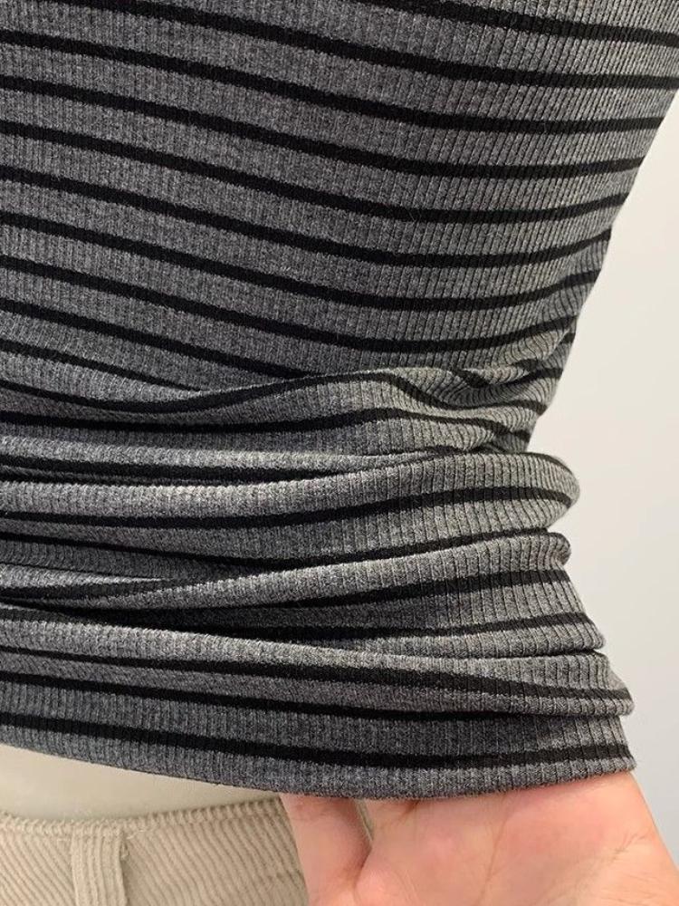 Y2k Striped Tank Top Women Backless Square Neck Crop Tops Going Out Sleeveless Spaghetti Strap Vest Vintage Camisole Streetwear