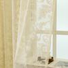 European Embroidered Sheer Curtains for Living Room Bedroom Balcony Bay Window Light Filtering Lace Window Screen