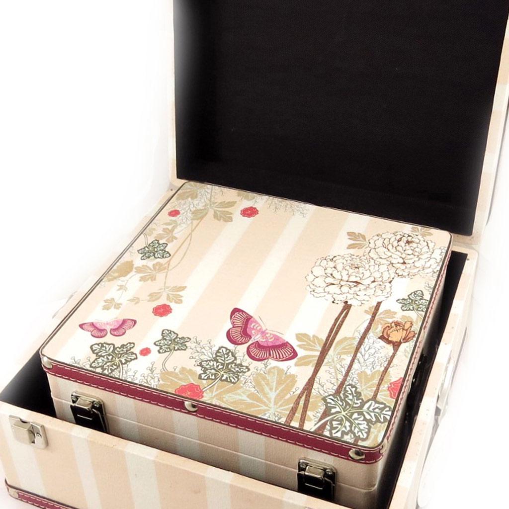 Les Trésors De Lily [L1945] - Set of 2 Trunks 'Belle Epoque' Taupe Pink Toy Boxes