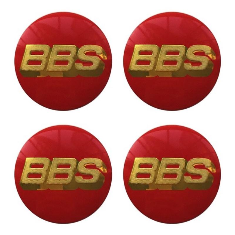 BBS Emblem Badge 4pcs 64mm-45MM Chromium Silver Wheel Center Caps Hub Rims Cover Car Styling