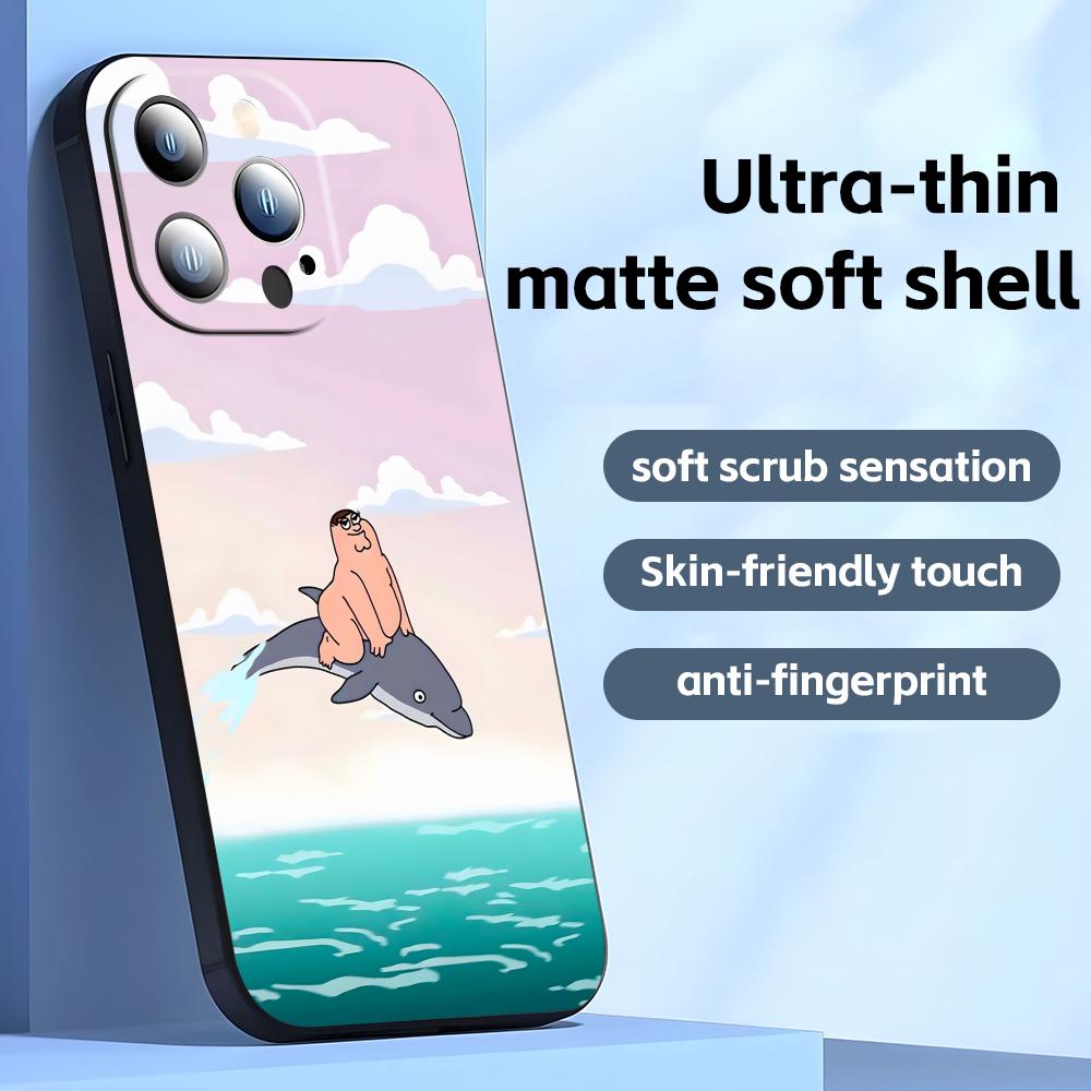 

Anime F-Family G-Guy Phone Case For iPhone17 16 16e 15 14 13 12 11 Plus Mini Pro Max Soft black Shockproof Cover iPhone 13 Pro